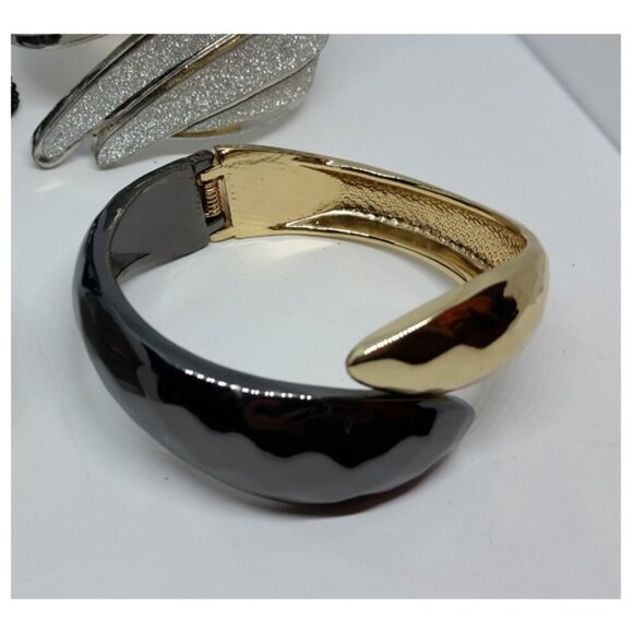 Bundle lot 4 coil wrap look clamper bracelets variety - Picture 3 of 5